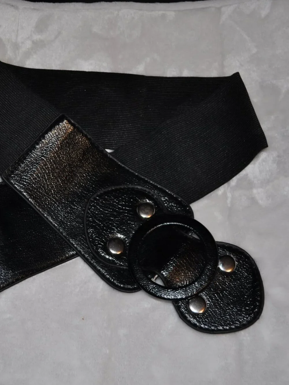 Women's Belt retro vintage Stretchy Cinch Belt 3 Inch Wide High Waist Faux Leath